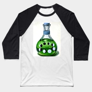 Green Wicca bottle - moon phases Baseball T-Shirt